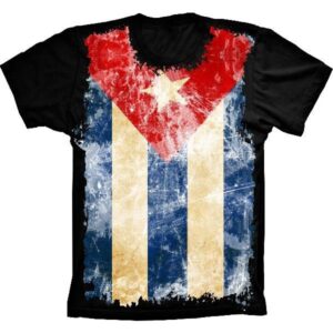 Camiseta Bandeira Da Cuba S-127