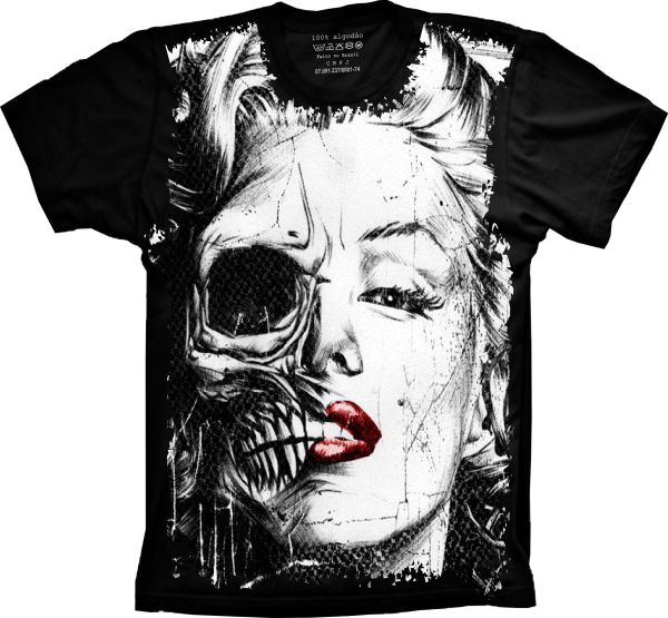 Camiseta Caveira Marilyn Monroe S-179