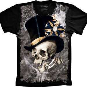 Camiseta Skull Caveira Cartola S-258