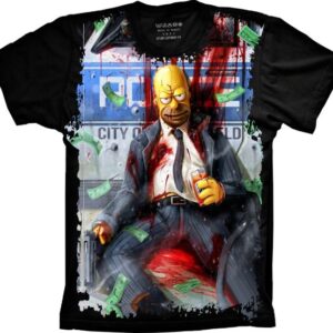 Camiseta Homer Simpson Thug Life S-316