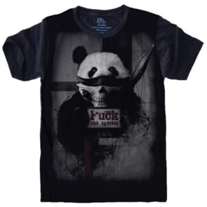Camiseta Panda Fuck The System S-501