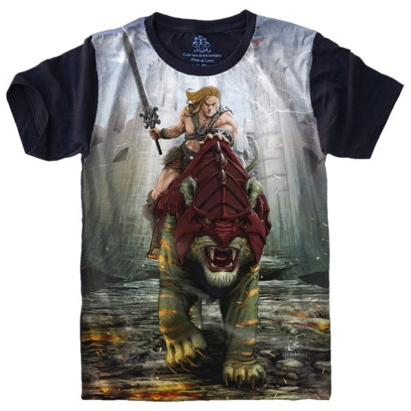 Camiseta He Man Heman e Gato Guerreiro S-521